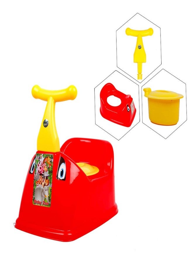Zerya Toilet Trainer Baby Potty Seat 1234 Scooter Designed With Removable Bowl & Closing Lid Potty Seat (Red) - Image 2