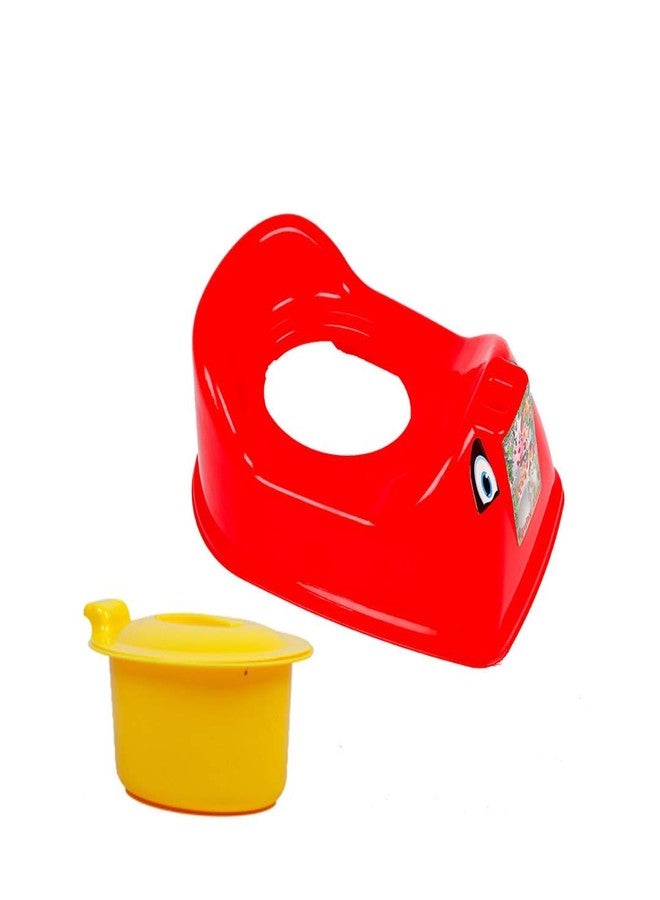 Zerya Toilet Trainer Baby Potty Seat 1234 Scooter Designed With Removable Bowl & Closing Lid Potty Seat (Red) - Image 3