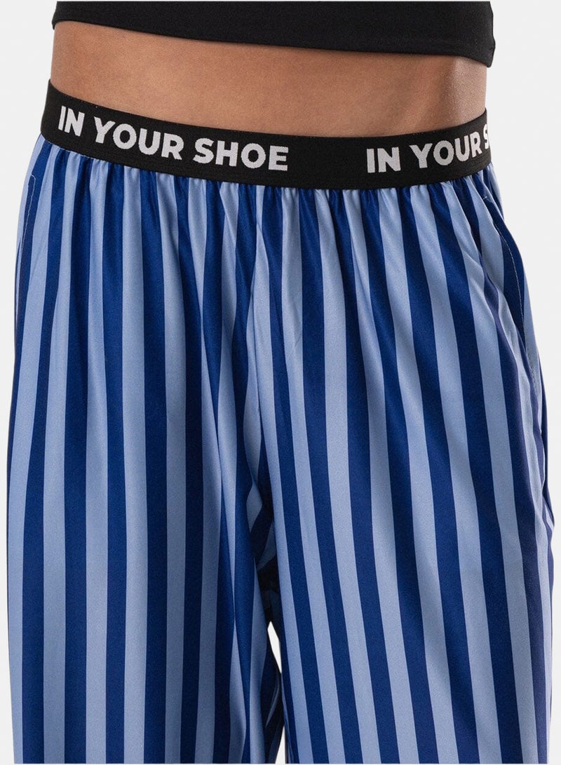 In Your Shoe Navy Stripes Pyjama Pants - Image 4