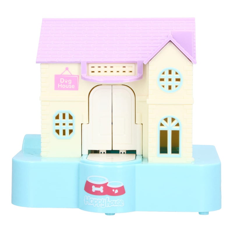 Blue Lucky Dog Puppy Villa Piggy Bank Automatic Swallowing Money Box With Light And Music Toy For Kids - Image 2