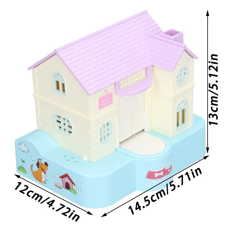 Blue Lucky Dog Puppy Villa Piggy Bank Automatic Swallowing Money Box With Light And Music Toy For Kids - Image 3