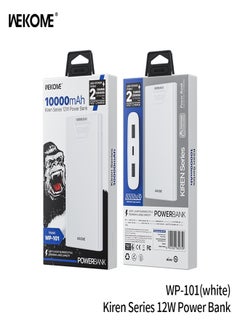 WEKOME Wekome WP-101 Power Bank 10000MAH: High-Speed Charging, 50% Charge in 30 Minutes* - Type-C, Micro and USB Inputs. Compatible with Apple, Samsung & More. white  - Image 3