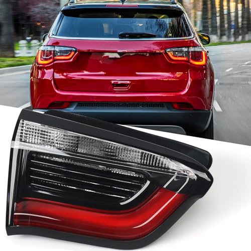 Huray Left Inner Tail Light Fit for Jeep Compass 20172021 LH Taillight Tail lamp Brake Lamp Assembly Replacement Accessory Replacement for CH2802117 55112685AB Driver Side