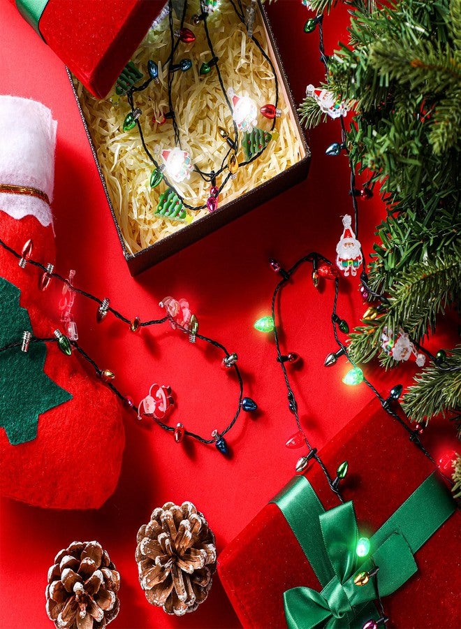 Remuuly 12 Pcs Christmas Light Necklace Xmas Glow Bulbs, Christmas Light up Jewelry LED Mini Bulbs LED Necklace for Kids Girl Ugly Party Favors Birthday Xmas (Fresh) - Image 2