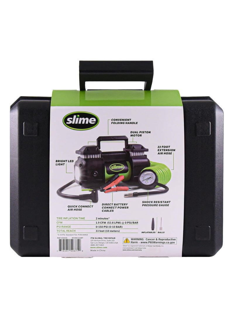 Slime سلايم 40026 مضخة هواء إطارات ثقيلة الوزن بنظام دفع مباشر - Image 3