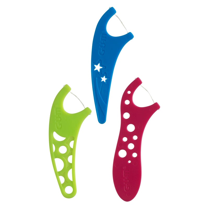 GUM Crayola Kids Flossers with Fluoride - Designed for Little Hands - Fun Grape Flavor - Easy to Use Kids Floss Picks for Children Ages 3+, 450ct - Image 2