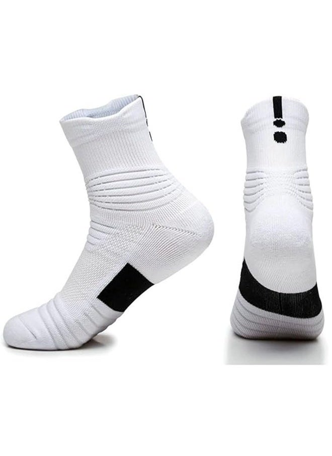 Ant 2-Pair Elite Basketball Compression Socks, Sports Training Socks Thickened Mid Tube Badminton Socks Running Socks for Men & Boys  - Image 5