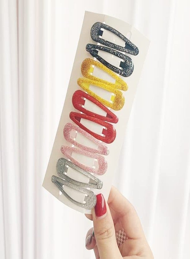 Evrysdi Metal Hair Clips Glitter Tik Tak No-Slip Barrettes Hair Accessories for Babies Girls Toddlers Children Kids Teens Multicolor 6 Jodi - Image 4