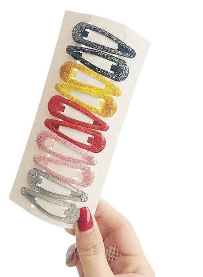 Evrysdi Metal Hair Clips Glitter Tik Tak No-Slip Barrettes Hair Accessories for Babies Girls Toddlers Children Kids Teens Multicolor 6 Jodi - Image 1