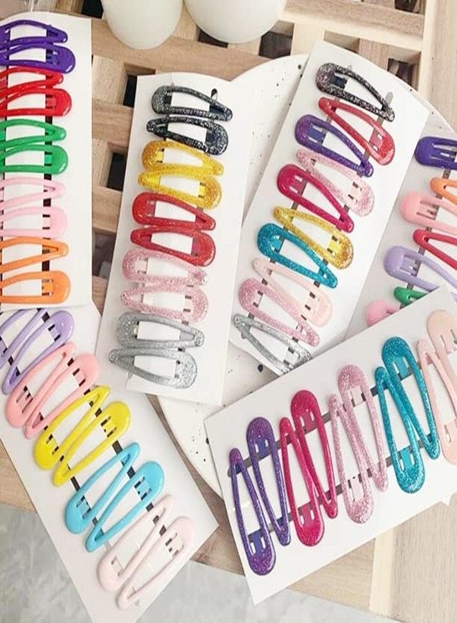 Evrysdi Metal Hair Clips Glitter Tik Tak No-Slip Barrettes Hair Accessories for Babies Girls Toddlers Children Kids Teens Multicolor 6 Jodi - Image 2