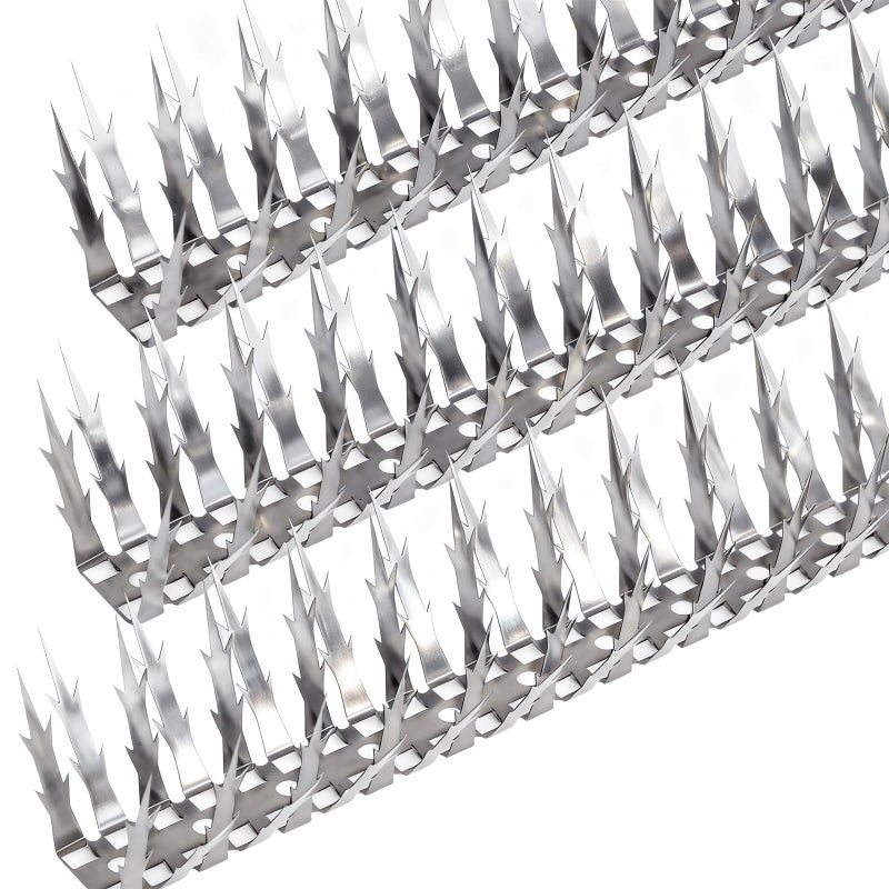 Quunoot Bird Spikes 5 FT Stainless Steel Bird Deterrent Spikes Pigeon Spikes for Outside to Keep Birds Squirrel Raccoon Cat Away for Garden Fence Roof Window Sill and Wall5 Pack - Image 2