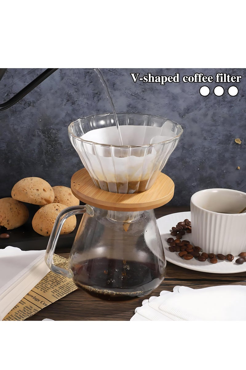200pcs 3-in-1 V60 Coffee Filter Paper – Multi-Purpose Natural Cone Filters for Pour Over, Glass & Jewelry Cleaning – Unbleached, Bleach-Free, Eco-Friendly - Image 2