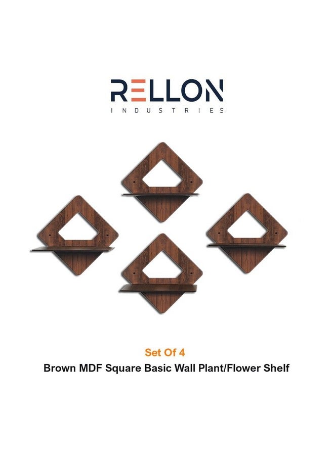 Rellon Industries Wall Mounted Shelf for Living Room Stylish MDF Floating Shelf, Freestanding for Living Room, Bedroom, Kitchen - Easy Assembly, Set of 4((Daimond Shelf) - Image 4