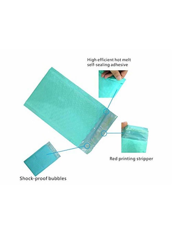 ProLine Packaging #000 4x8 Inch Teal Poly Bubble Mailer Self Seal Padded Shipping Envelopes 4x8 - Image 3