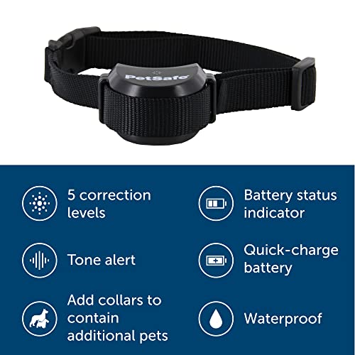 PetSafe Stay & Play Pet Fence Wireless, Dog Fence Collar Rechargeable Receiver Collar, Waterproof Design, Compatible with All PetSafe Wireless Fences, Invisible Wireless System (Black) - Image 3