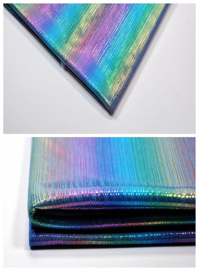 Yutone Shining Iridescent Hologram Laser Fabric Knit Crepe 58inch Wide for Cloth Craft Upholstery by The Yard (36inch SkyBlue), 1 Yard - Image 4