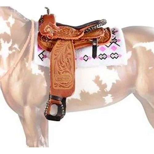 Breyer Traditional Cimarron Western Pleasure Saddle (1:9 Scale), 6.5"L x 7.875"H H - Image 4