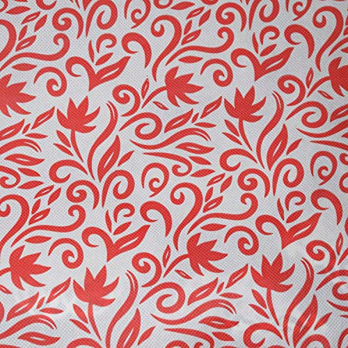 Kuber Industries Non-Woven Leaf Print Saree Covers With Zip|Foldable Wardrobe Organizer For Clothes|Saree Bags Keep 8 To 10 Saree|Suitable For Lehenga, Suit, Dress|Pack Of 9 (Red), 32 cm - Image 4