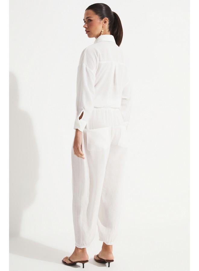 جون بنطلون جينز مريح أبيض - Image 4