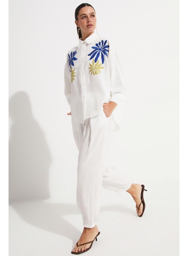 جون بنطلون جينز مريح أبيض - Image 2