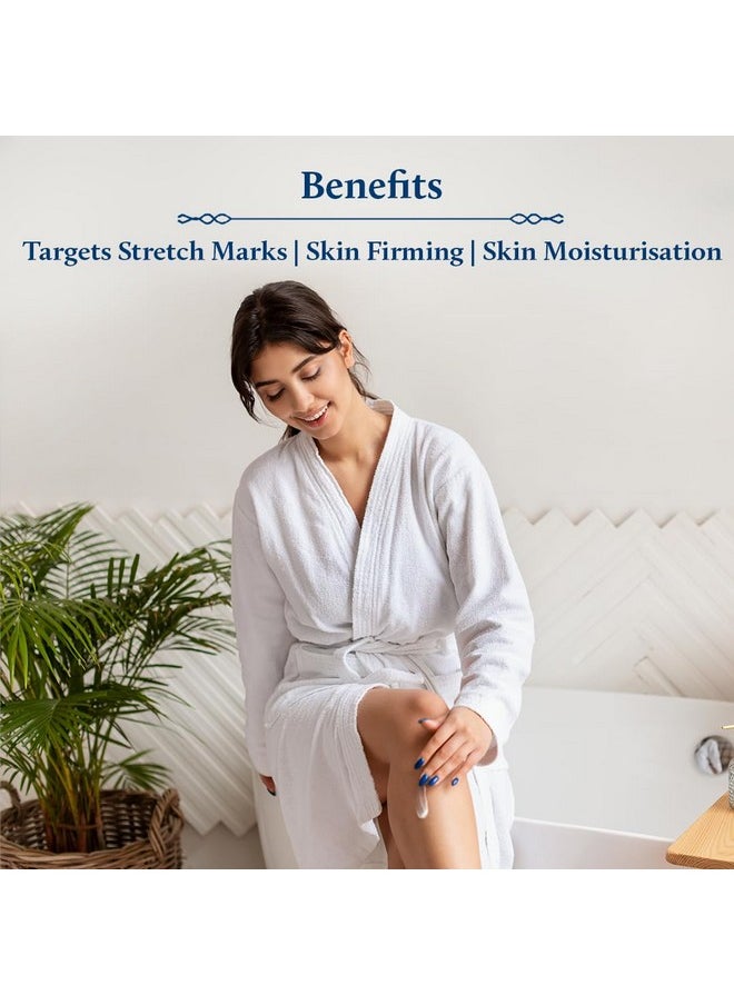 Blue Nectar Stretch Mark Cream For Pregnancy With Shea,Cocoa & Mango Butter | Plant Based Moisturizing Body Lotion With Rose, Turmeric & Nalpamaradi Oil (12 Herbs, 200 Ml)  - Image 3