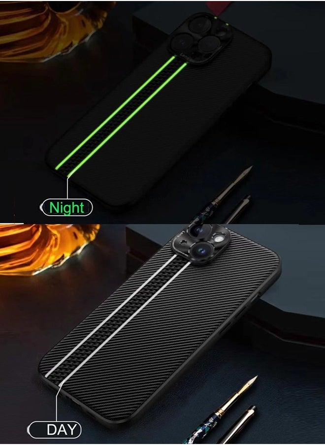 ShebSheb - Fine Black Striped Luminous iphone Case for iPhone 14 - Image 1