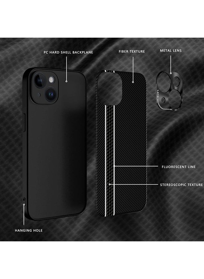ShebSheb - Fine Black Striped Luminous iphone Case for iPhone 14 - Image 1