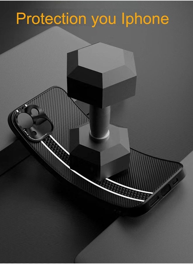 ShebSheb - Fine Black Striped Luminous iphone Case for iPhone 14 - Image 1