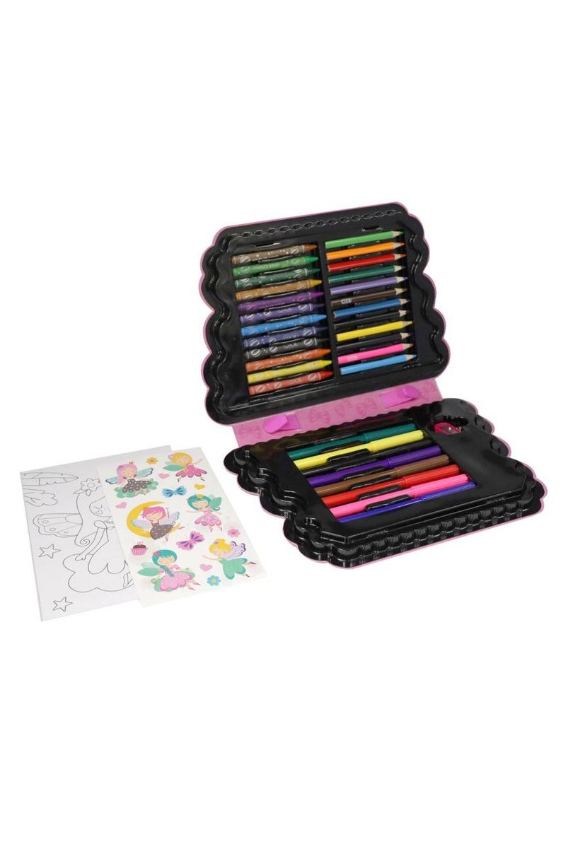 روكو طقم إكسسوارات ملون بتصميم فراشة وردي، ٥٥ قطعة - Image 2