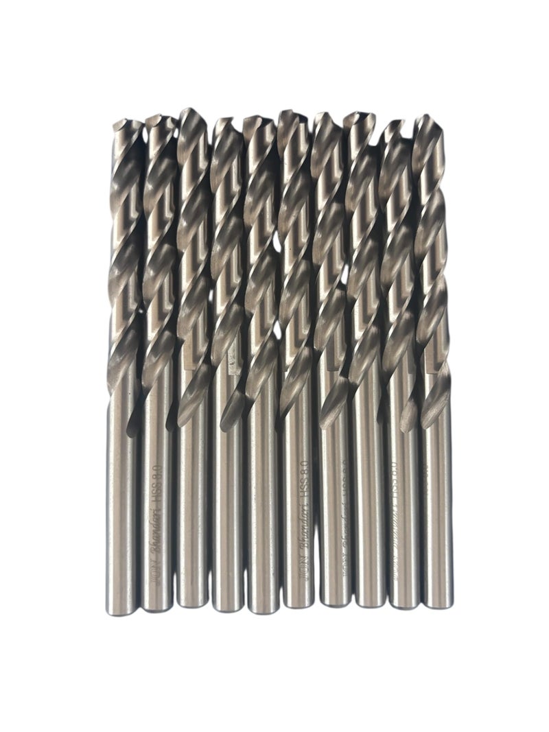 Jon Bhandari Tools Premium HSS Jobber Twist Drill Bit Fully Ground – High Speed Steel Bits for Stainless Steel, Iron, Metal, Copper – Precision Drilling for Industrial, Professional Use (8mm (10pc)) - Image 5
