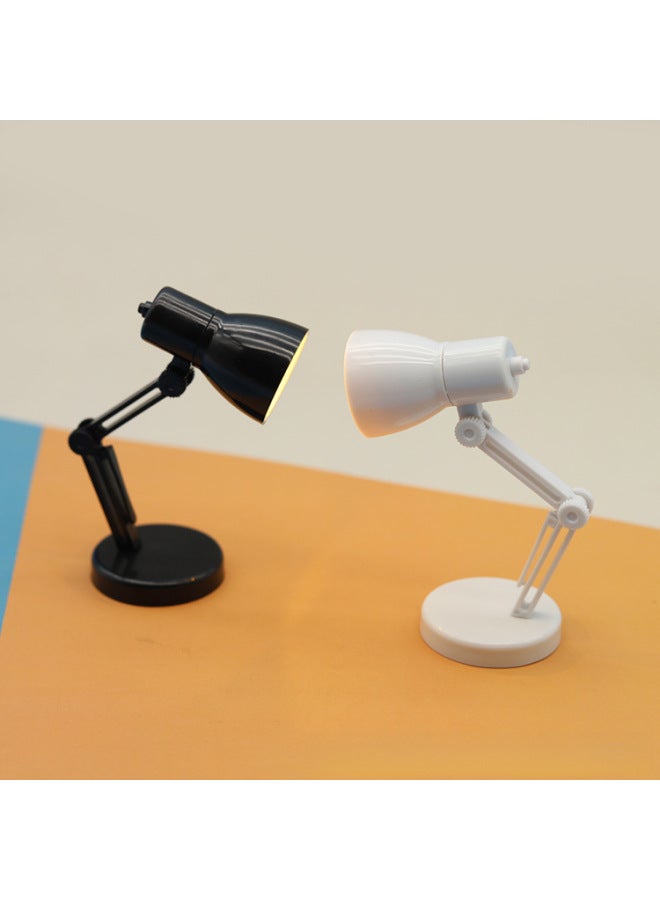 Cute Creative Mini Table Lamp Book Lamp Night Light Doll House Small Ornaments Model Play House Small Household Appliances Toys-Color:Black  - Image 4