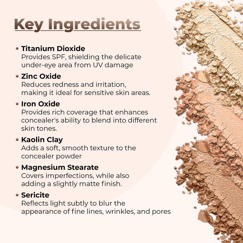 Sweet Face Minerals Light Concealer (20g Sifter Jar) Mineral Makeup Matte Loose Corrector Powder Bare Face Cover Up Hide Blemishes Redness Under Eyes Dark Circles Scars Baked On Full Coverage SPF 20 - Image 3