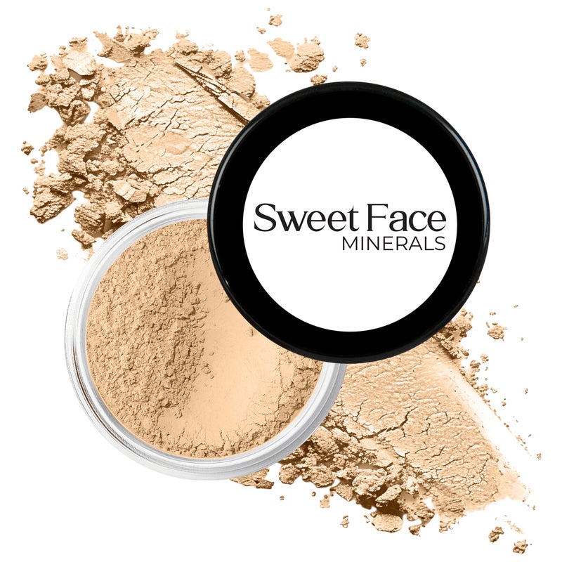 Sweet Face Minerals Light Concealer (20g Sifter Jar) Mineral Makeup Matte Loose Corrector Powder Bare Face Cover Up Hide Blemishes Redness Under Eyes Dark Circles Scars Baked On Full Coverage SPF 20 - Image 1