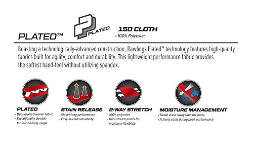 Rawlings رولينغز | بنطال بيسبول برو 150 قصير | أبيض | حجم كبير للبالغين - Image 3