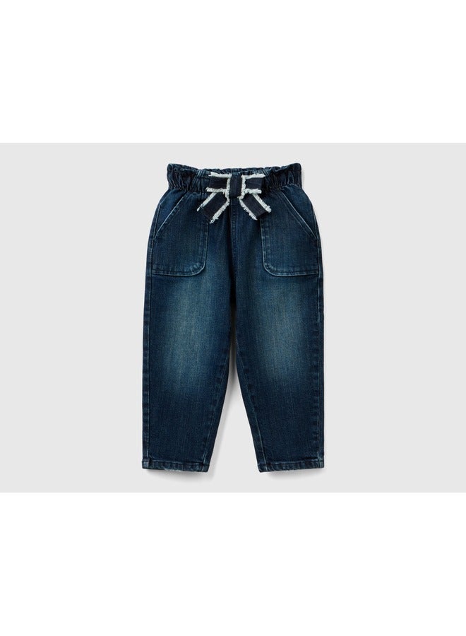UNITED COLORS OF BENETTON Wide Fit Trousers In Stretch Cotton - Image 1