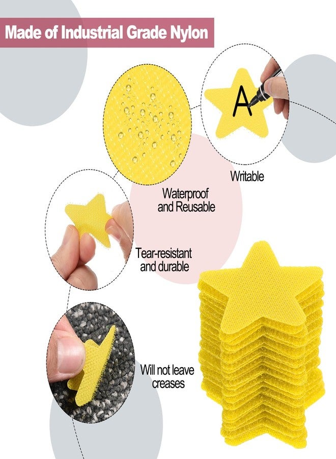PATIKIL 1.57" Carpet Spot Markers, 65Pcs Star Floor Dots Markers Carpet Spots for Teacher Classroom Decoration Elementary Preschool Supplies, Yellow - Image 4