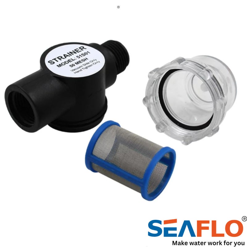 Seaflo Water Pump Inline Strainer Filter (Mn:51S01) - 1/2"" Npsm Inlet/Outlet - Rv Replacement- Compatible  Shurflo  And Wfco Pumps (01-Pack) - Image 2