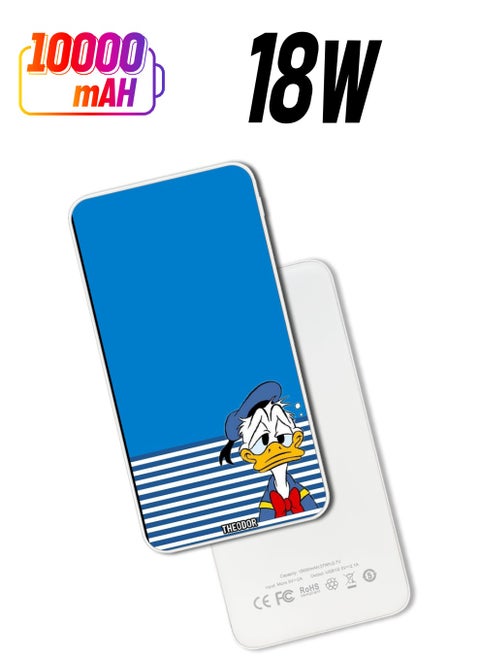 10,000 mAh Super Fast Charging Ultra Compact Power Bank with Quick Charge & Power Delivery, Portable Charger For iPhone and Android Sad Donald