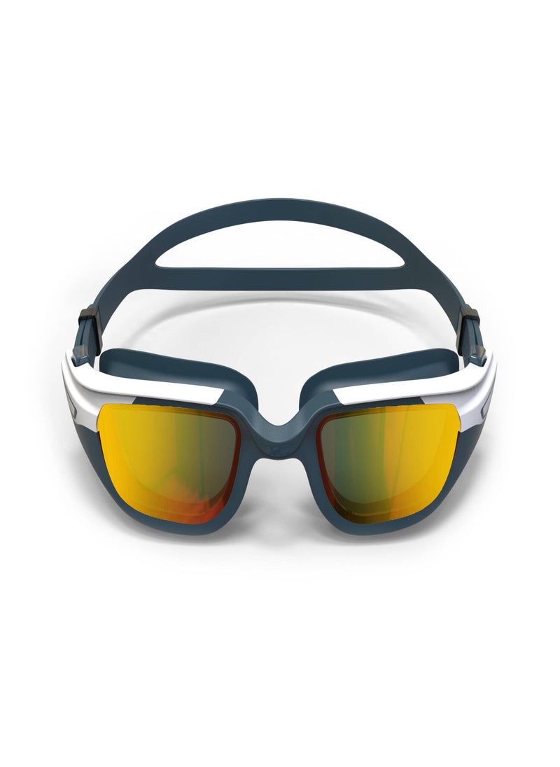 NABAIJI NABAIJI by DECATHLON, Swimming Goggles Mirrored Lenses SPIRIT Size S - Yellow - White Turquoise  - Image 1