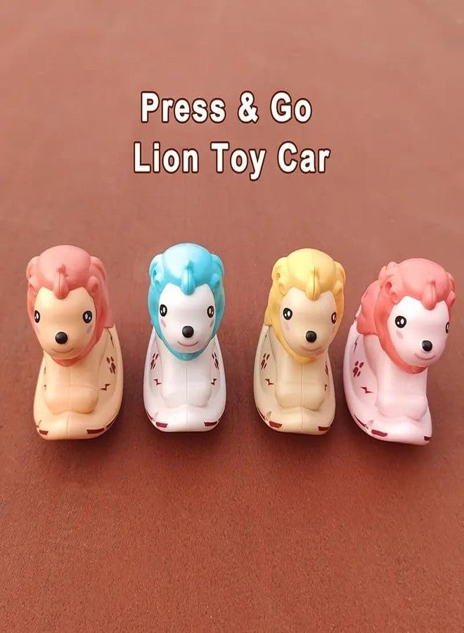 CHIRANSI Press and Go Play Set Friction Powered Car Pull Back Vehicles Toys for Toddler Toy Kids Gift Party Birthday Return Gifts (Lion) - Image 2