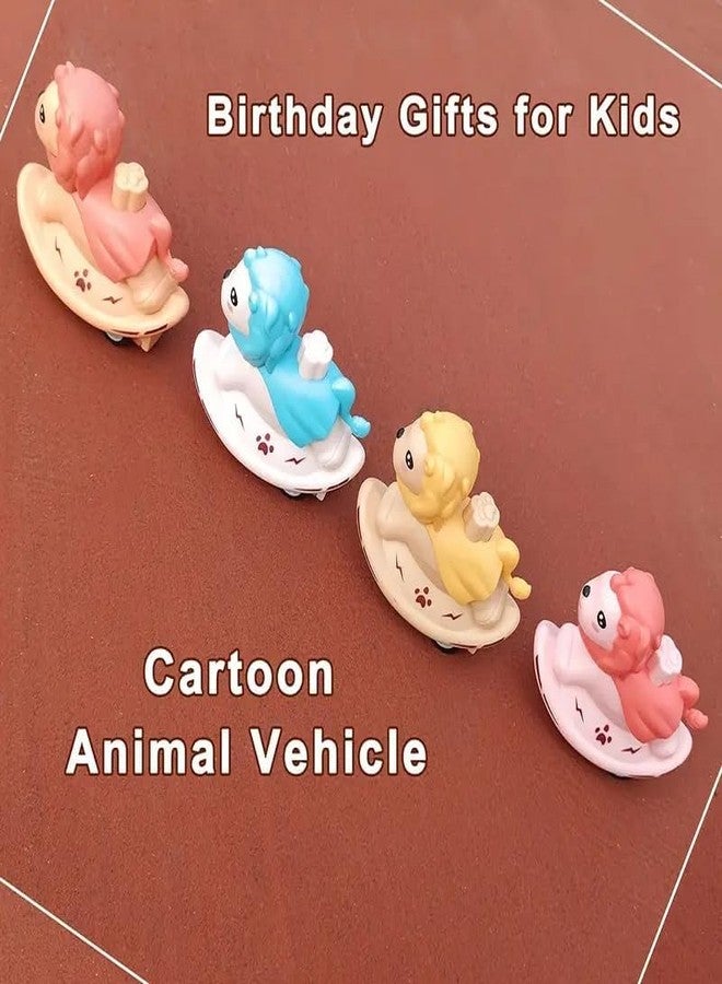 CHIRANSI Press and Go Play Set Friction Powered Car Pull Back Vehicles Toys for Toddler Toy Kids Gift Party Birthday Return Gifts (Lion) - Image 5