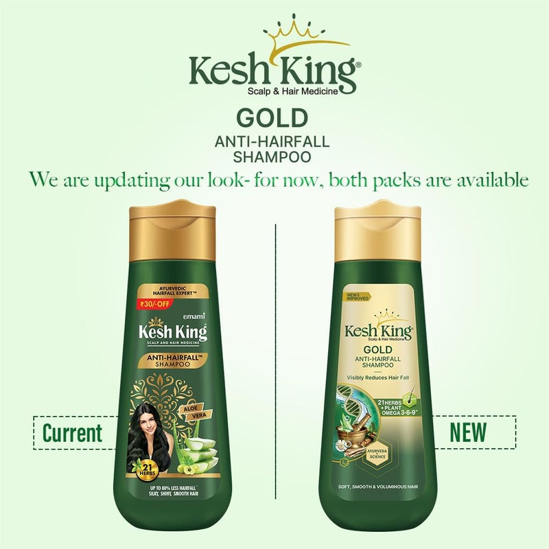 KESH KING Anti Hairfall Shampoo | with Ayurvedic Herbs & Aloe Vera | Provides Healthy Nourished Scalp | for Shiny Smooth Hair | 11.49 Fl Oz/340ml - Image 2