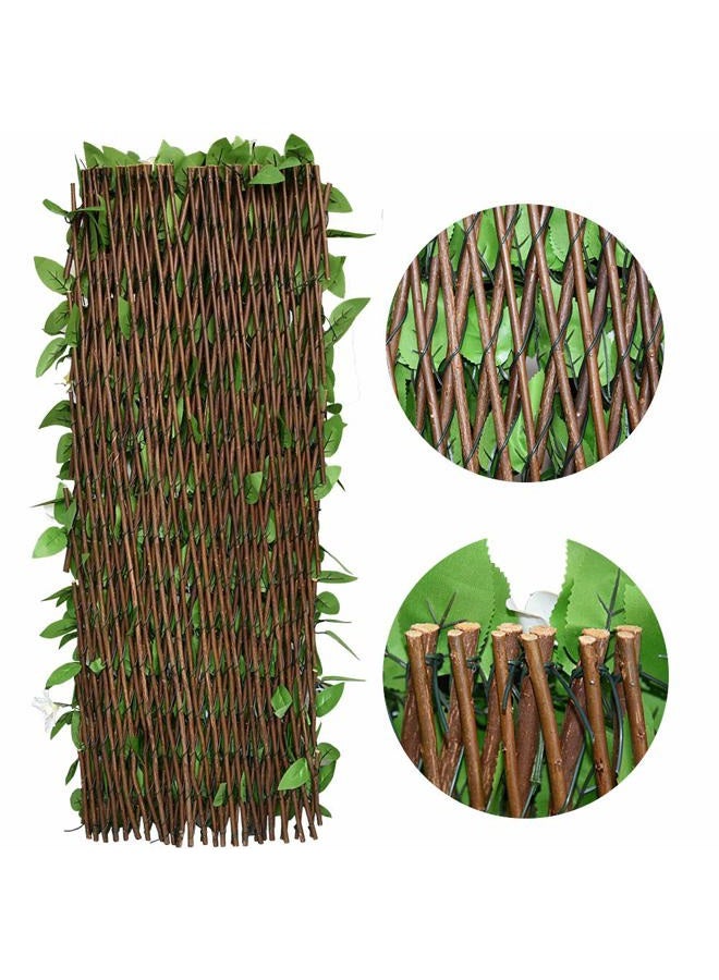GLANT Expandable Fence Privacy Screen for Balcony Patio Outdoor,Decorative Faux Ivy Fencing Panel,Artificial Hedges (Single Sided Leaves) (1, Green-Flowers) - Image 5