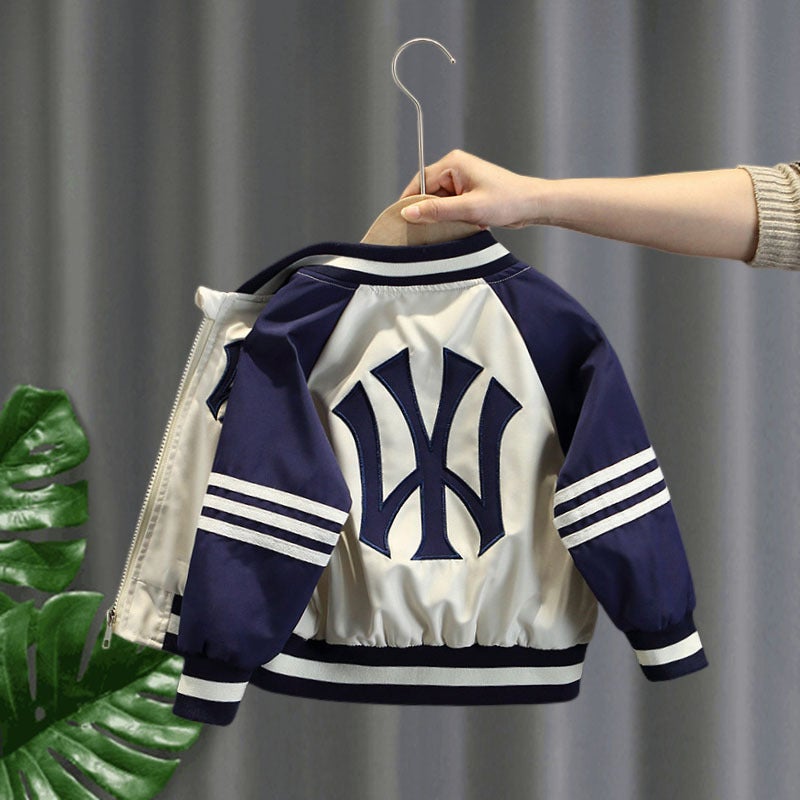 Boys' Baseball Jacket 2025 Stylish Trendy Top Children'S Cool Brand Jacket Coat - Image 2