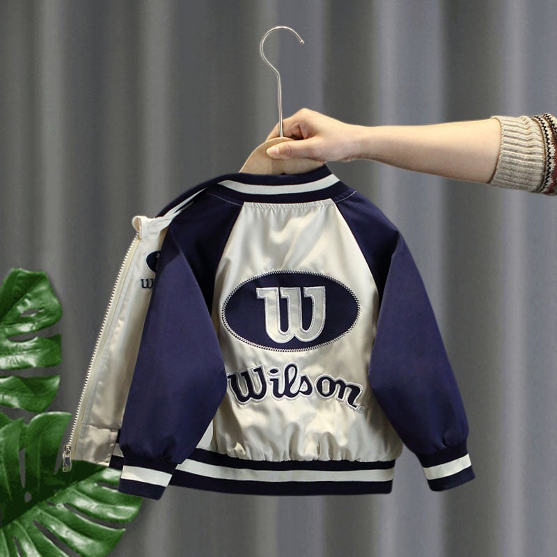 Boys' Baseball Jacket 2025 Stylish Trendy Top Children'S Cool Brand Jacket Coat - Image 1