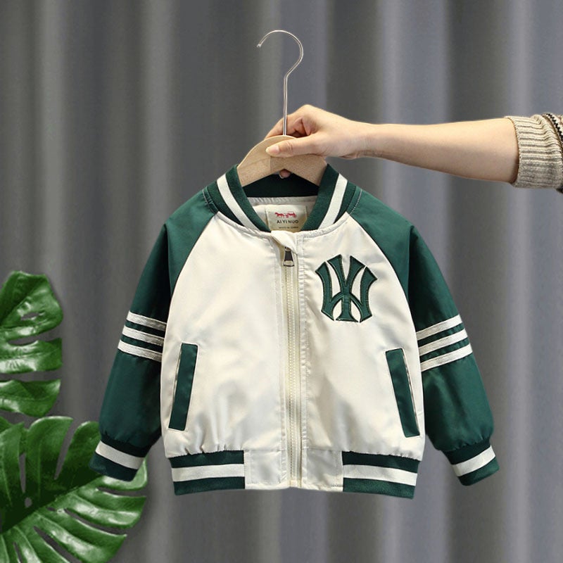 Boys' Baseball Jacket 2025 Stylish Trendy Top Children'S Cool Brand Jacket Coat - Image 5