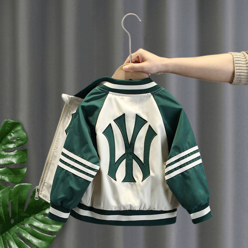 Boys' Baseball Jacket 2025 Stylish Trendy Top Children'S Cool Brand Jacket Coat - Image 3
