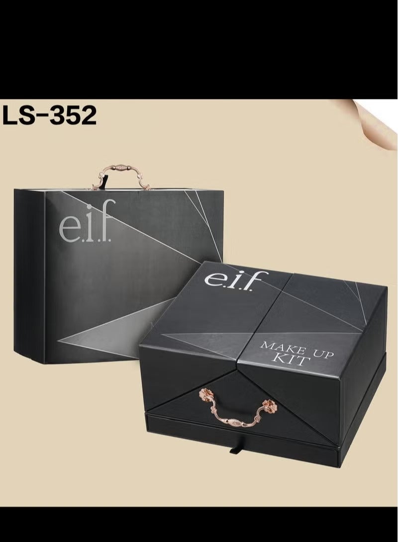 elf Complete Makeup Kit from e.l.f - 21 Pieces | Eyeshadows, Foundation, Concealer, Lipsticks, Nail Polishes, Brushes, Powder, Primer, Mascara, Eyeliner & More | Elegant Packaging – Ideal for Gifts or Daily Use - Image 2