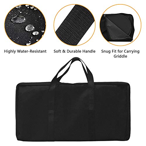 MixRBBQ Cast Iron Griddle with Bag for Coleman RoadTrip Swaptop Grills, Outdoor BBQ Camping Grills Nonstick Cooking Griddle Accessories, Full Size - Image 4