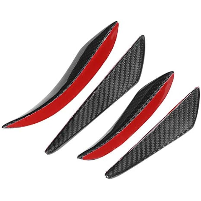 Eacam Carbon Fiber Bumper Canards Spoiler Protects Front Splitter for, Universal 4Pcs/Set - Image 3